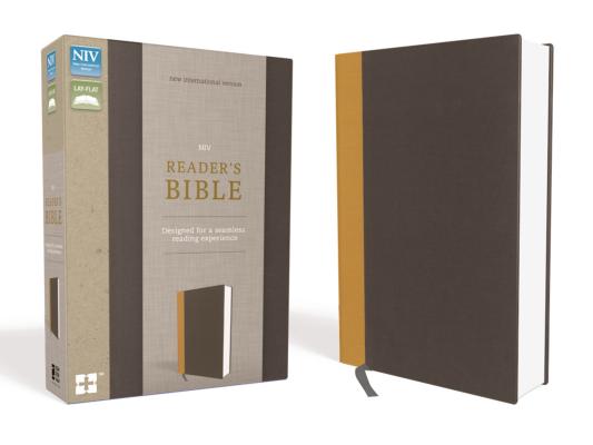 NIV, Reader's Bible, Cloth Over Board, Gold/Gray: Designed for a Seamless Reading Experience