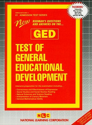 TEST OF GENERAL EDUCATIONAL DEVELOPMENT (GED): Passbooks Study Guide (Admission Test Series (ATS)) By National Learning Corporation Cover Image