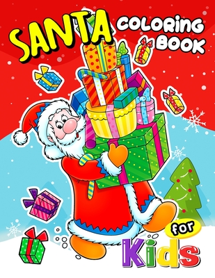 Santa Coloring Book for Kids: Cute Design of Christmas Coloring Book Jumbo size Cover Image