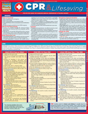 CPR & Lifesaving: A Quickstudy Laminated Reference Guide Cover Image