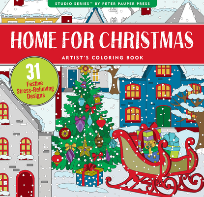 Home for Christmas Adult Coloring Book Cover Image