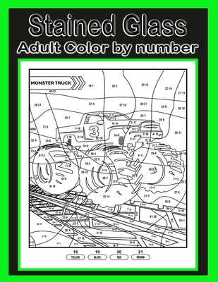 Download Stained Glass Color By Number Adult Coloring Book For Stress Relief Relaxation Paperback Books Inc The West S Oldest Independent Bookseller