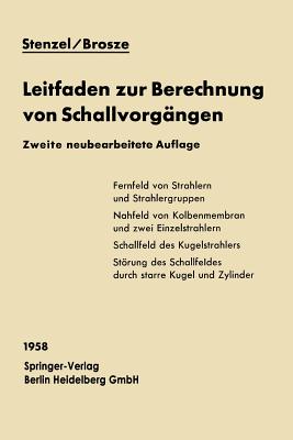 Leitfaden Zur Berechnung Von Schallvorgängen By Heinrich Stenzel, Otto Brosze (Revised by), Otto Brosze Cover Image