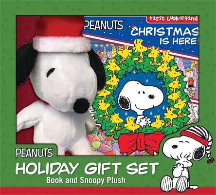 Peanuts: Christmas Is Here! Holiday Gift Set Book and Snoopy Plush: Book and Snoopy Plush By Pi Kids Cover Image