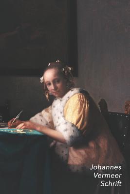 Johannes Vermeer Schrift: Schrijvende Vrouw in het Geel Artistiek Dagboek Ideaal Voor School, Studie, Recepten of Wachtwoorden Stijlvol Notitieb By Studio Landro Cover Image