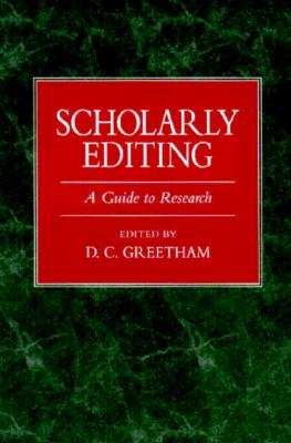 Scholarly Editing: A Guide to Research Cover Image