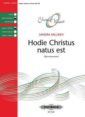 Hodie Christus Natus Est for Ssaa and Percussion: Choral Vivace, Choral Octavo (Edition Peters) Cover Image