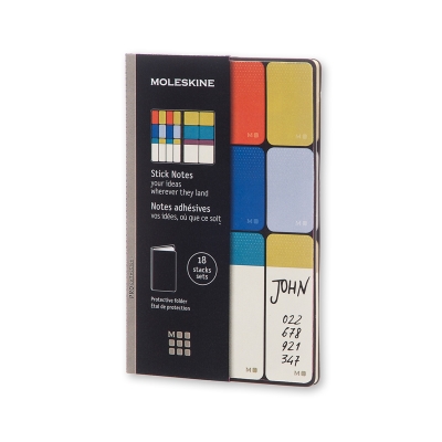 Moleskine Pro Collection Stick Notes - Full Color: 18 Packs of 20 Stick Notes Cover Image