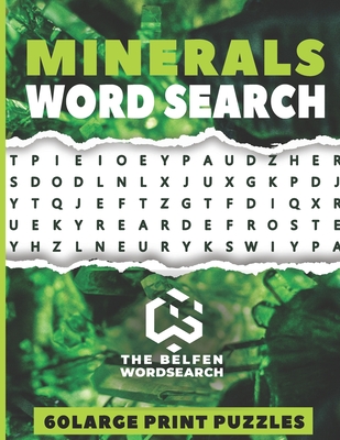 Minerals Word Search 60 Large Print Puzzles: For People Interested By Gemstones, Rocks And Minerals Cover Image