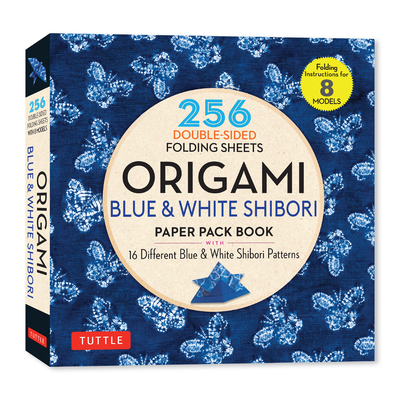 Origami Blue & White Shibori Paper Pack Book: 256 Double-Sided