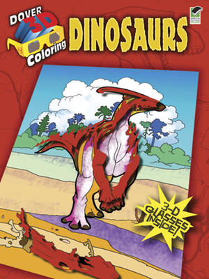 3-D Coloring Book--Dinosaurs [With 3-D Glasses] By Jan Sovak Cover Image
