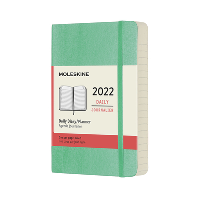 Moleskine 2022 Daily Planner, 12M, Pocket, Ice Green, Soft Cover (3.5 x  5.5) (Calendar)