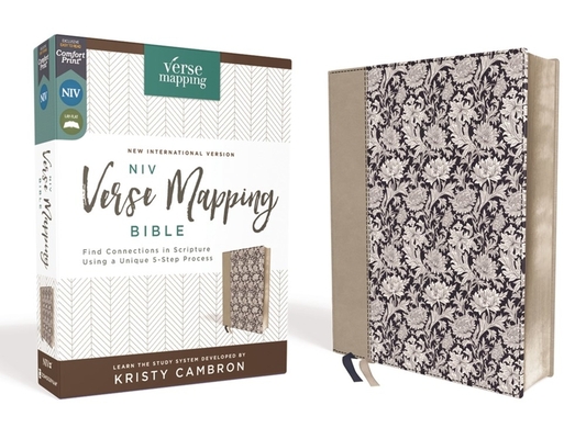 Niv, Verse Mapping Bible, Leathersoft, Navy Floral, Comfort Print: Find Connections in Scripture Using a Unique 5-Step Process By Kristy Cambron (Editor), Zondervan Cover Image