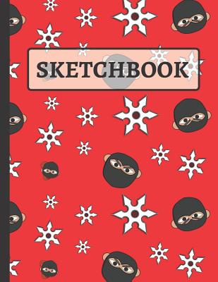 Sketchbook: Red & Black Ninja Sketchbook for Kids, Children to Practice Sketching, Drawing and Doodling Cover Image