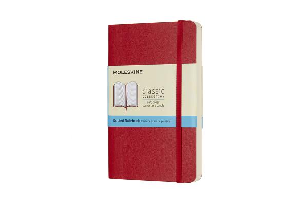 Moleskine Classic Notebook, Pocket, Dotted, Scarlet Red, Soft Cover (3.5 x 5.5) Cover Image