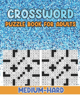 Crossword Puzzle Book For Adults Medium-Hard: 2022 Crossword Puzzles Book For Adults Medium to Hard Cover Image