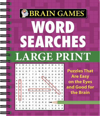 Brain Games - Word Searches - Large Print (Purple) By Publications International Ltd, Brain Games Cover Image