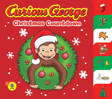 Curious George Christmas Countdown Tabbed Board Book (CGTV): A Christmas Holiday Book for Kids