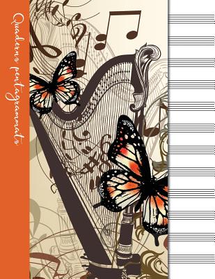 Quaderno pentagrammato: Quaderno di musica - Copertina farfalla (Paperback)