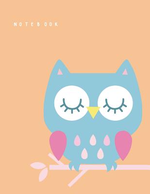 Notebook: Cute owl on yellow cover and Dot Graph Line Sketch pages, Extra large (8.5 x 11) inches, 110 pages, White paper, Sketc Cover Image