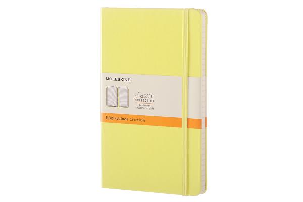 Moleskine Classic Notebook, Large, Ruled, Citron Yellow, Hard Cover (5 x 8.25) Cover Image