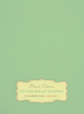 Large 8.5 x 11 Dotted Bullet Journal (Sea Foam Green #16) Hardcover - 245 Numbered Pages Cover Image