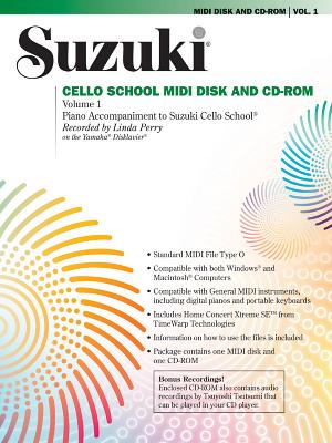 Suzuki Cello School MIDI Disk Acc./CD-Rom, Vol 1: MIDI Disk & CD-ROM [With 3.5 Disk] By Alfred Music (Other) Cover Image