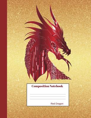 Composition Notebook Red Dragon: Graph Paper Book to write in for school, take notes, for kids, students, teachers, homeschool, Chinese Firedrake Cove Cover Image