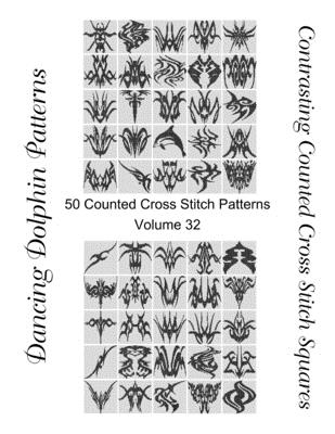 Contrasting Counted Cross Stitch Squares: 50 Counted Cross Stitch Patterns (Volume #32) By Dancing Dolphin Patterns Cover Image
