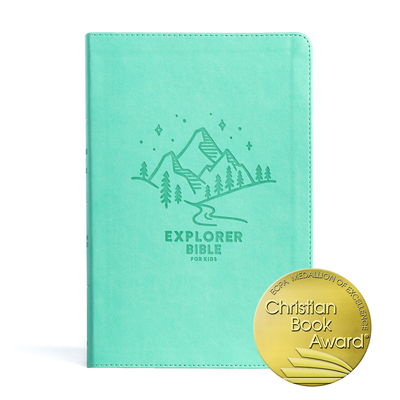 CSB Explorer Bible for Kids, Light Teal Mountains LeatherTouch: Placing God's Word in the Middle of God's World By CSB Bibles by Holman Cover Image