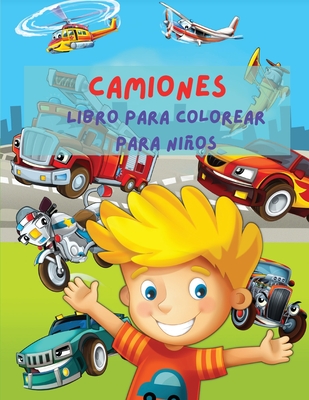 Camiones Libro Para Colorear Para niños Cover Image