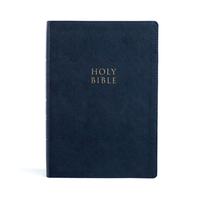CSB Super Giant Print Reference Bible, Navy LeatherTouch Cover Image