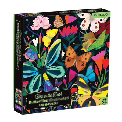 Butterflies Illuminated 500 Piece Glow in the Dark Family Puzzle By Mudpuppy,, Natasha Durley (Illustrator) Cover Image