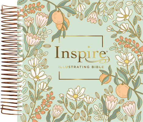 NLT Dayspring Inspire Illustrating Bible (Spiral Bound, Mint Floral Garden, Filament Enabled) Cover Image