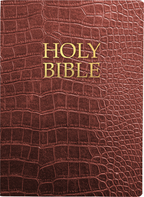 Kjver Holy Bible, Large Print, Walnut Alligator Bonded Leather, Thumb Index: (King James Version Easy Read, Red Letter, Burgundy) (King James Version Easy Read Bible)