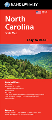 Rand McNally Easy to Read Folded Map: North Carolina State Map Cover Image