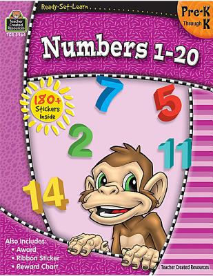 Ready-Set-Learn: Numbers 1-20 Prek-K By Teacher Created Resources Cover Image