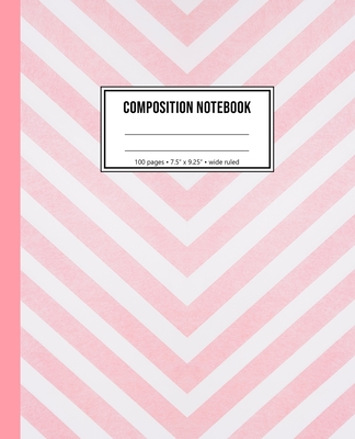 Composition Notebook: Pink Striped Pattern Girls Notebook Cover Image