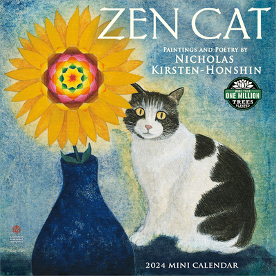 Zen Cat 2024 Mini Wall Calendar: Meditational Art by Nicholas