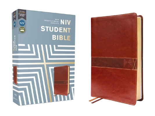Niv, Student Bible, Leathersoft, Brown, Comfort Print Cover Image