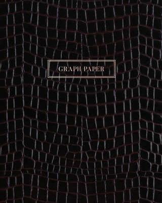 Graph Paper: Executive Style Composition Notebook - Black Alligator Skin Leather Style, Softcover - 8 x 10 - 100 pages (Office Esse By Birchwood Press Cover Image