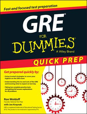 GRE for Dummies Quick Prep By Ron Woldoff, Joseph Kraynak Cover Image