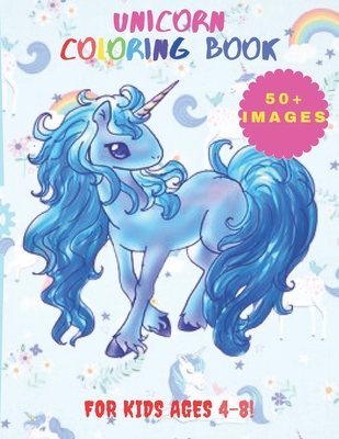 Unicorn Coloring Book For Kids Ages 4-8 US Edition: 50 Pictures To