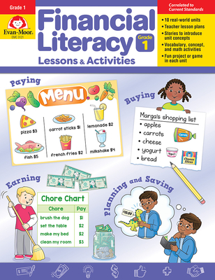 Financial Literacy Lessons and Activities, Grade 1 Teacher Resource By Evan-Moor Corporation Cover Image