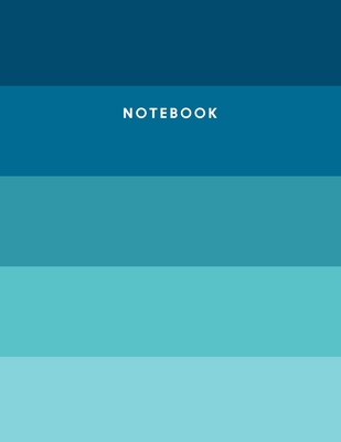 Notebook: Blue notebook dotted grid pages - 8.5 x 11 - 100 pages