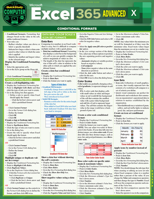 Microsoft Excel 365 Advanced: A Quickstudy Laminated Reference Guide By Curtis Frye Cover Image