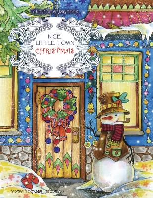 Adult Coloring Book: Nice Little Town Christmas Cover Image