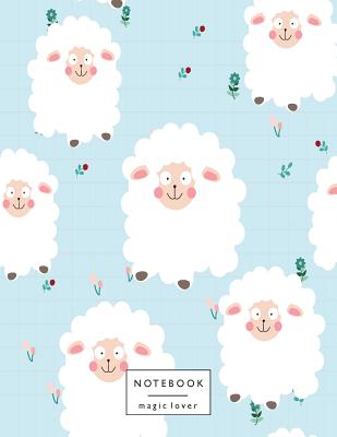 Notebook magic lover: Cute sheeps cover and Dot Graph Line Sketch pages, Extra large (8.5 x 11) inches, 110 pages, White paper, Sketch, Draw By Magic Lover Cover Image