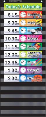 Daily Schedule (Black) Pocket Chart