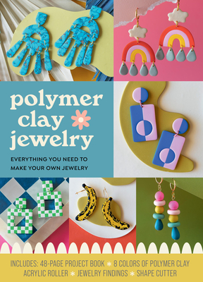Polymer Clay Jewelry Kit: Everything You Need to Make Your Own Jewelry –  Includes: 48-page Project Book, 8 Colors of Polymer Clay, Acrylic Roller,  Jewelry Findings, Shape Cutters (Kit)